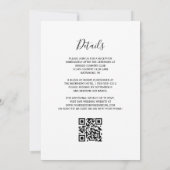 Bourgondië Zilveren Agaat Marmer QR Code Bruiloft Kaart (Achterkant)