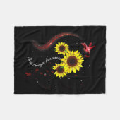 Bourgondië Zonnebloem Hersenaneurysma Awareness Fleece Deken (Voorkant (Horizontaal))