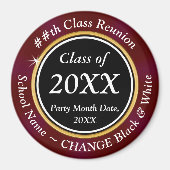 Bourgondië, Zwart en Wit, Klasse Reünie gunsten Magneet (Voorkant)