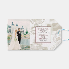 Bourgondië Zweden trouwfoto Cadeaulabel