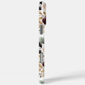 Bourgondiër Crème Zwarte Bloemen Case-Mate iPhone Case (Achterkant / Rechts)