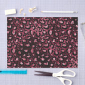 Bourgondiër Glam Folie Glitter Luipaard Vlekken Tissuepapier (Craft)