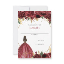 Bourgondiër Gouden Bloemrijke Prinses Quinceanera