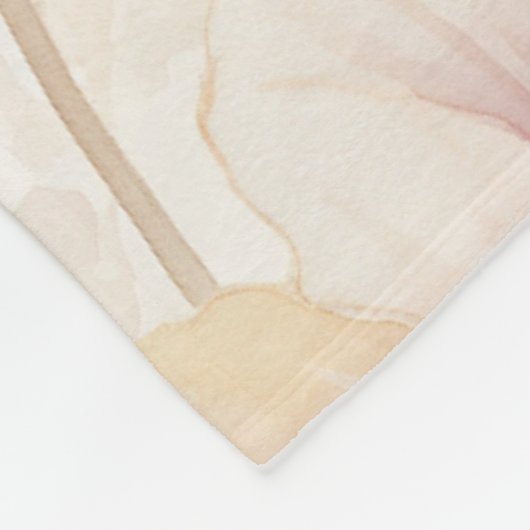 Bourgondiër Roomkleurig Lavendel Bloemig Bruilofts Fleece Deken (Hoek)