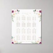 Bourgondiër Roze Saffraan Bloemige Trouw Zittijd C Canvas Afdruk (Voorkant)