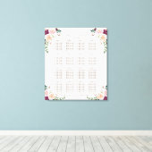 Bourgondiër Roze Saffraan Bloemige Trouw Zittijd C Canvas Afdruk (Insitu (Houten vloer))