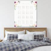 Bourgondiër Roze Saffraan Bloemige Trouw Zittijd C Canvas Afdruk (Insitu (Slaapkamer))