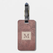 Bourgondiër Wijnstok Monogram Bagagelabel (Achterkant verticaal)