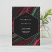 Bourgondierse en Hunter Groen Fluwelen Uitstraling Kaart (Staand voorkant)