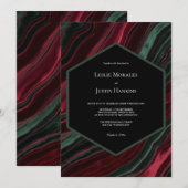 Bourgondierse en Hunter Groen Fluwelen Uitstraling Kaart (Voorkant / Achterkant)