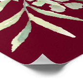 Bourgondierse Groene Foto Herdenkingsteken Poster (Hoek)