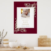 Bourgondierse Groene Foto Herdenkingsteken Poster (Keuken)