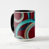 Bourgondisch abstract ontwerp mok (Voorkant links)