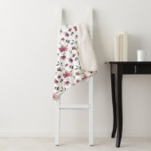 Bourgondisch bladpatroon waterverf sherpa deken (In situ)