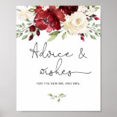 Bourgondisch bloemadvies en wensen voor pasgetrouw poster (Voorkant)