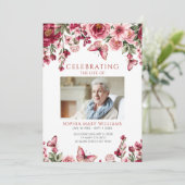 Bourgondisch Bloemencélebratie van Levensprogramma Programmakaart (Staand voorkant)