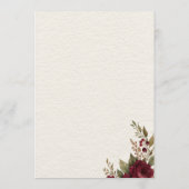 Bourgondisch Bloemendiner Menu voor Thanksgiving (Achterkant)