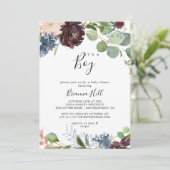 Bourgondisch bloemengroen Het is een jongensachtig Kaart (Staand voorkant)