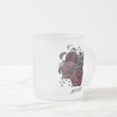 Bourgondisch bloemgotisch matglas koffiemok (Voorkant rechts)