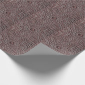 Bourgondisch bloemig geometrisch inpakpapier (Hoek)