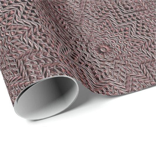 Bourgondisch bloemig geometrisch inpakpapier (Rol Hoek)