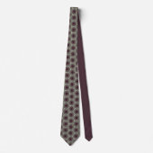 Bourgondisch bloemmedaillon stropdas (Voorkant)
