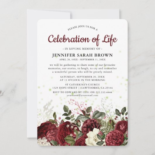 Bourgondisch bloemmonument | Viering van het leven Kaart (Voorkant)