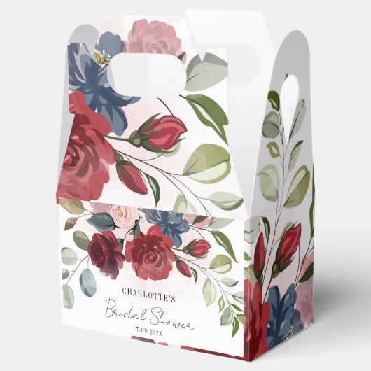 Bourgondisch Bloemstuk Bruiloftspartij Persoonlijk Bedankdoosjes (Geopend)