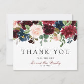 Bourgondisch boeket | Dank u Bedankkaart (Voorkant)