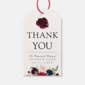 Bourgondisch boeket | Dank u Cadeaulabel (Voorkant)