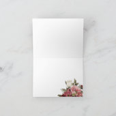 Bourgondisch boeket gevouwen bedankkaart (Binnen)