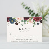 Bourgondisch boeket overhang | RSVP Kaartje (Staand voorkant)