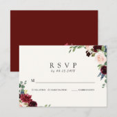 Bourgondisch boeket | RSVP Kaartje (Voorkant / Achterkant)