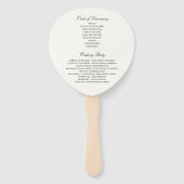 Bourgondisch Boeket | Trouwprogramma Handwaaier (Achterkant)