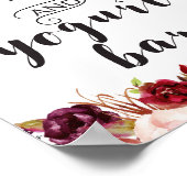 Bourgondisch Boho Bloemenbord - Donut- en Yoghurtb Poster (Hoek)