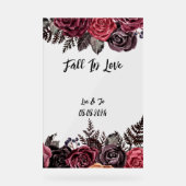 Bourgondisch botanisch vrijgezellenfeest acryl bord (Voorkant)