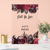 Bourgondisch botanisch vrijgezellenfeest acryl bord (Huwelijk)