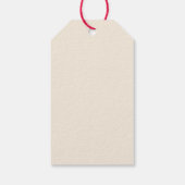 Bourgondisch Coquette Strik Patroon Cadeaulabel (Achterkant)