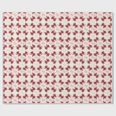Bourgondisch Coquette Strikpatroon Cadeaupapier (Vlak)