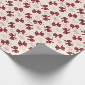Bourgondisch Coquette Strikpatroon Cadeaupapier (Hoek)