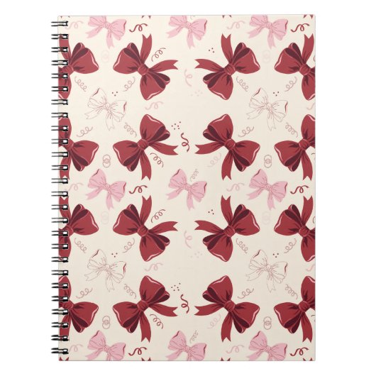 Bourgondisch Coquette Strikpatroon Notitieboek (Voorkant)