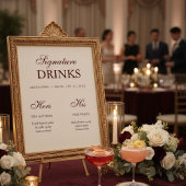 Bourgondisch drankje huwelijksbord poster