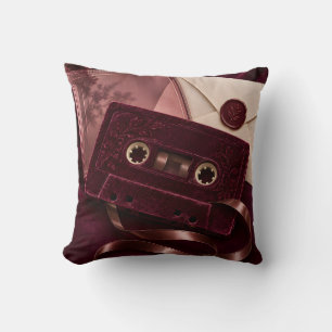 Bourgondisch fluwelen cassette Romantische vintage Kussen