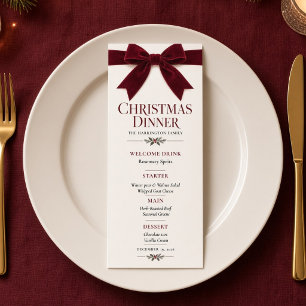 Bourgondisch fluwelen strik Kerst diner menu