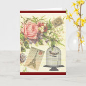 Bourgondisch Frans Thema  Paris Note Kaart (Gele Bloem)