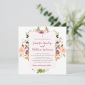 Bourgondisch geel roze Mauve Waterverf libel Kaart (Staand voorkant)