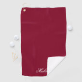 Bourgondisch gepersonaliseerde golfhanddoek met ei (Insitu)