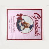 Bourgondisch geruit lint foto afstudeerbackdrop wandkleed (Voorkant (horizontaal))