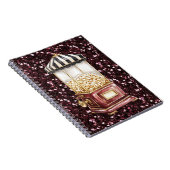 Bourgondisch Glitter Popcorn Circus Notitieboek (Rechterzijde)