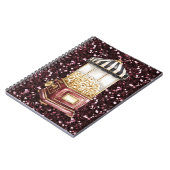 Bourgondisch Glitter Popcorn Circus Notitieboek (Linkerzijde)